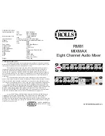 Предварительный просмотр 1 страницы Rolls RM81 MIXMAX Owner'S Manual