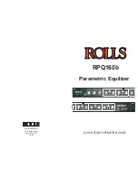 Rolls RPQ160b Quick Start Operation Manual preview