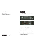 Preview for 1 page of Rolls SS412 Manual