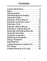 Preview for 2 page of Rolodex Agenda Digital Personal RF-8110 User Manual