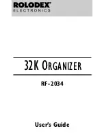 Preview for 1 page of Rolodex RF-2034 User Manual