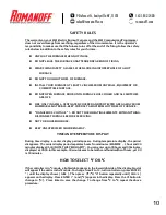 Preview for 10 page of ROMANOFF W13 Operating Instructions Manual