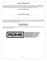 Preview for 63 page of ROME TRCW-20 Operator'S Manual