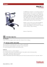 RoMedic MiniLift125 Instructions Manual предпросмотр