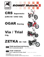 Romet CRS 125 User Manual preview