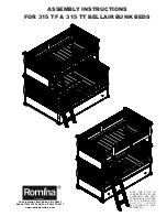 Romina 315 TF Assembly Instructions Manual предпросмотр