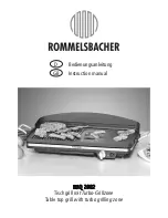 Preview for 1 page of Rommelsbacher BBQ 2002 Instruction Manual