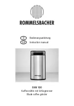 Preview for 1 page of Rommelsbacher EKM 100 Instruction Manual