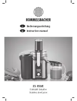 Rommelsbacher ES 850/E Instruction Manual preview