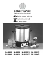 Rommelsbacher KA 1800 Instruction Manual preview