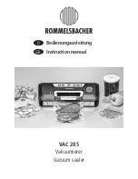 Rommelsbacher VAC 285 Instruction Manual предпросмотр