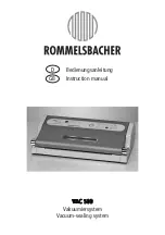 Предварительный просмотр 1 страницы Rommelsbacher VAC 500 Instruction Manual