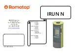 Preview for 1 page of Romotop IRUN N 01 Installation And Operation Manua