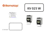 Preview for 1 page of Romotop KV 025 W Series Installation And Operation Manual