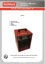 Preview for 1 page of Romus RED HOT 93475 Usage Instructions