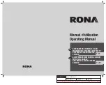 Preview for 1 page of Rona 2001600 Operating Instructions Manual