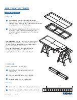 Предварительный просмотр 5 страницы Rona ART TRESTLE TABLE Manual