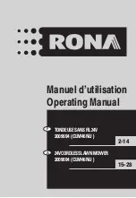 Предварительный просмотр 1 страницы Rona CLM46NU Operating Manual