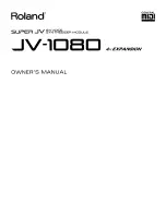 Preview for 1 page of Ronald JV-1080 Owner'S Manual