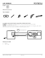 Preview for 2 page of Ronbow 600924 Installation And Care Manual