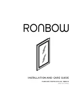 Ronbow MARQUEE 600718-SA Installation And Care Manual preview