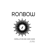 Preview for 1 page of Ronbow Sunburst 603536-FINISH Installation And Care Manual