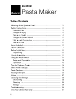 Preview for 2 page of Ronco Pasta Maker Instructions & Recipes