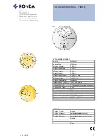 Предварительный просмотр 1 страницы Ronda 7004.N Technical Instructions