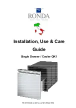 Preview for 1 page of Ronda QK1 Installation, Use And Care Manual