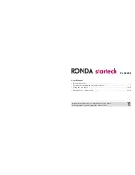 Preview for 1 page of Ronda Startech 5030.D User Manual