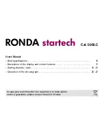 Ronda startech 5050.C User Manual preview
