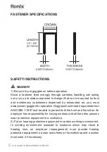 Предварительный просмотр 3 страницы Ronix RA-8016 Safety Instructions