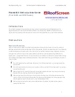 RoofScreen SC3B Installation Manual предпросмотр