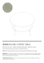 ROOM LIFE SVEIN ROUND COFFEE TABLE Assembly Instructions preview