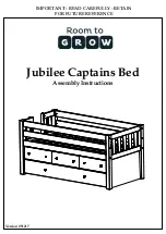 Room to Grow Jubilee Captains Bed Assembly Instructions Manual preview