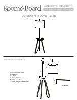 Preview for 1 page of Room&Board WINFORD Assembly Instructions