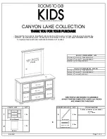 Preview for 1 page of ROOMS TO GO CANYON LAKE 3403400P Quick Start Manual