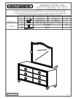 Предварительный просмотр 1 страницы ROOMS TO GO Evangeline HILB 7140-721 Assembly Instruction