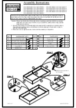 ROOMS TO GO GINA YO11-T Assembly Instructions предпросмотр