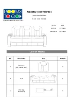 Preview for 1 page of ROOMS TO GO HLVN 6941-39 Assembly Instruction