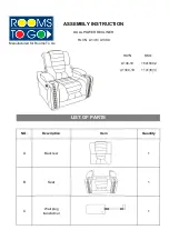 Preview for 1 page of ROOMS TO GO HLVN A136-19 Assembly Instruction