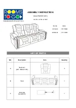 ROOMS TO GO HLVN A136-39 Assembly Instruction предпросмотр