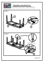 Предварительный просмотр 2 страницы ROOMS TO GO NAJA CRPOSIB 42527943 Assembly Instructions