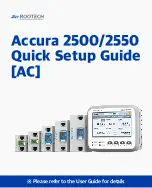 Предварительный просмотр 1 страницы ROOTECH ACCURA 2500 Quick Start Manual