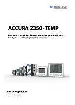 Preview for 1 page of ROOTECH ACUURA 2350-TEMP User Manual