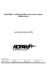 Preview for 1 page of Ropam elektronik BasicGSM 2 Installation Manual