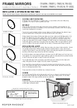 Roper Rhodes FR60RW Product Instructions preview