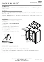 Preview for 1 page of Roper Rhodes HAM600US Quick Manual