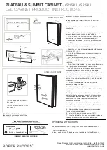 Предварительный просмотр 2 страницы Roper Rhodes PLATEAU AS515ALIL Instruction Manual