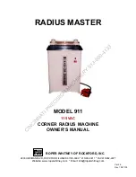 Roper Whitney RADIUS MASTER 911 Owner'S Manual предпросмотр